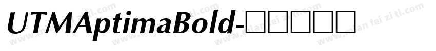 UTMAptimaBold字体转换