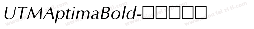 UTMAptimaBold字体转换