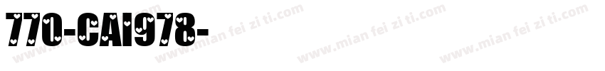 770-CAI978字体转换