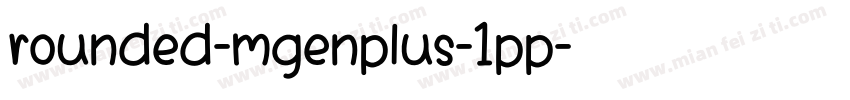 rounded-mgenplus-1pp字体转换