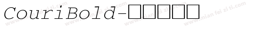 CouriBold字体转换