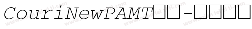 CouriNewPAMT字体字体转换