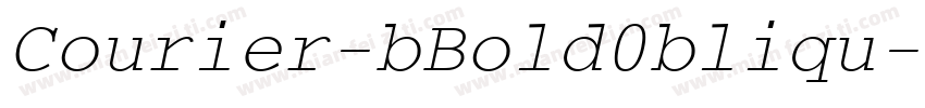 Courier-bBold0bliqu字体转换