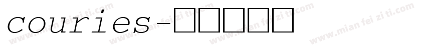 couries字体转换