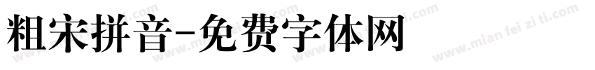 粗宋拼音字体转换