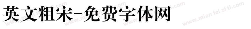 英文粗宋字体转换