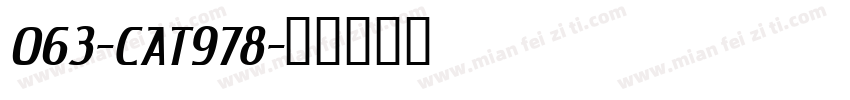 063-CAT978字体转换