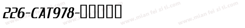 226-CAT978字体转换
