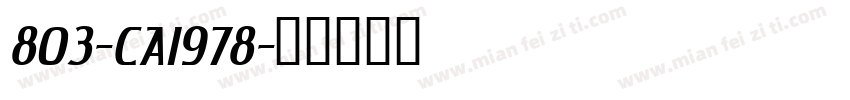 803-CAI978字体转换