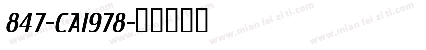 847-CAI978字体转换