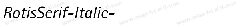 RotisSerif-Italic字体转换