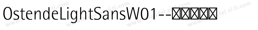 OstendeLightSansW01-字体转换
