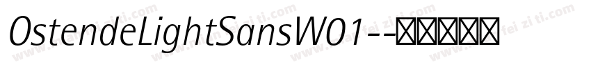 OstendeLightSansW01-字体转换