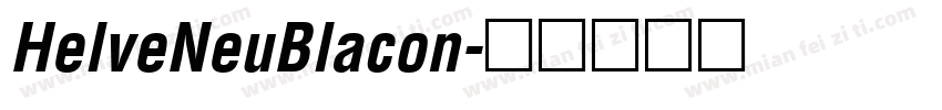 HelveNeuBlacon字体转换