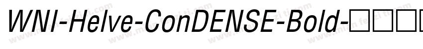 WNI-Helve-ConDENSE-Bold字体转换