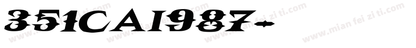 351CAI987字体转换