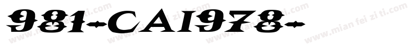 981-CAI978字体转换