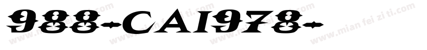 988-CAI978字体转换
