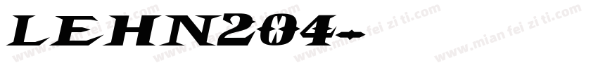 LEHN204字体转换