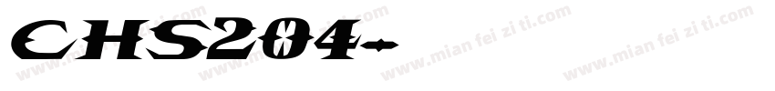 chs204字体转换