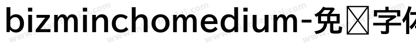 bizminchomedium字体转换