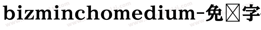 bizminchomedium字体转换