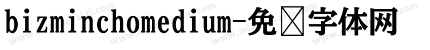 bizminchomedium字体转换
