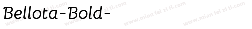 Bellota-Bold字体转换