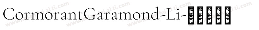 CormorantGaramond-Li字体转换