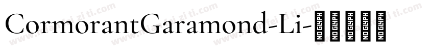 CormorantGaramond-Li字体转换
