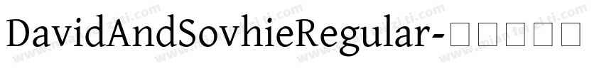 DavidAndSovhieRegular字体转换