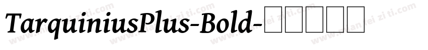 TarquiniusPlus-Bold字体转换