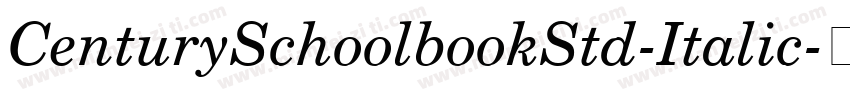 CenturySchoolbookStd-Italic字体转换