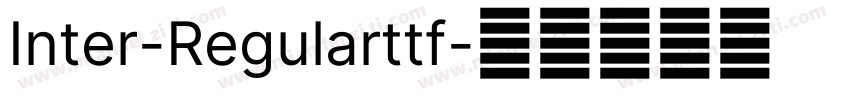 Inter-Regularttf字体转换