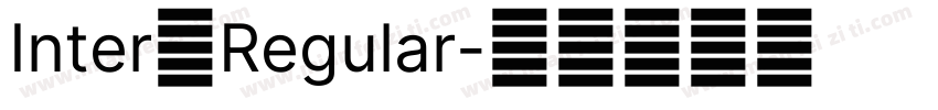 Inter一Regular字体转换