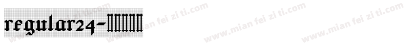 regular24字体转换