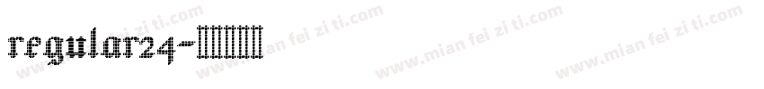 regular24字体转换