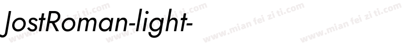 JostRoman-light字体转换