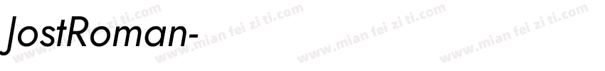 JostRoman字体转换