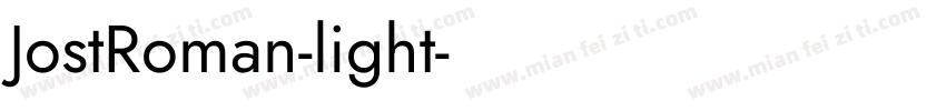 JostRoman-light字体转换