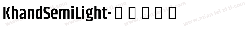 KhandSemiLight字体转换