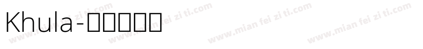 Khula字体转换