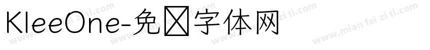 KleeOne字体转换