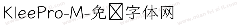KleePro-M字体转换