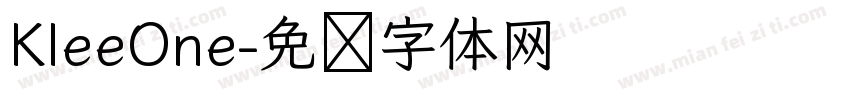 KleeOne字体转换