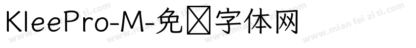 KleePro-M字体转换
