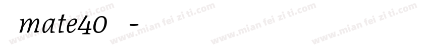 华为mate40保时捷字体转换