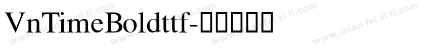 VnTimeBoldttf字体转换