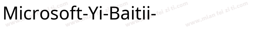 Microsoft-Yi-Baitii字体转换