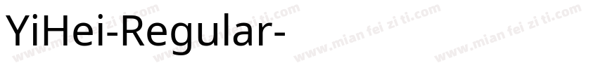 YiHei-Regular字体转换
